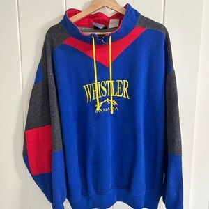 Vintage Ski Resort Color Block Hoodie